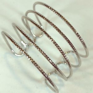 Chico’s textured silver tone bracelet